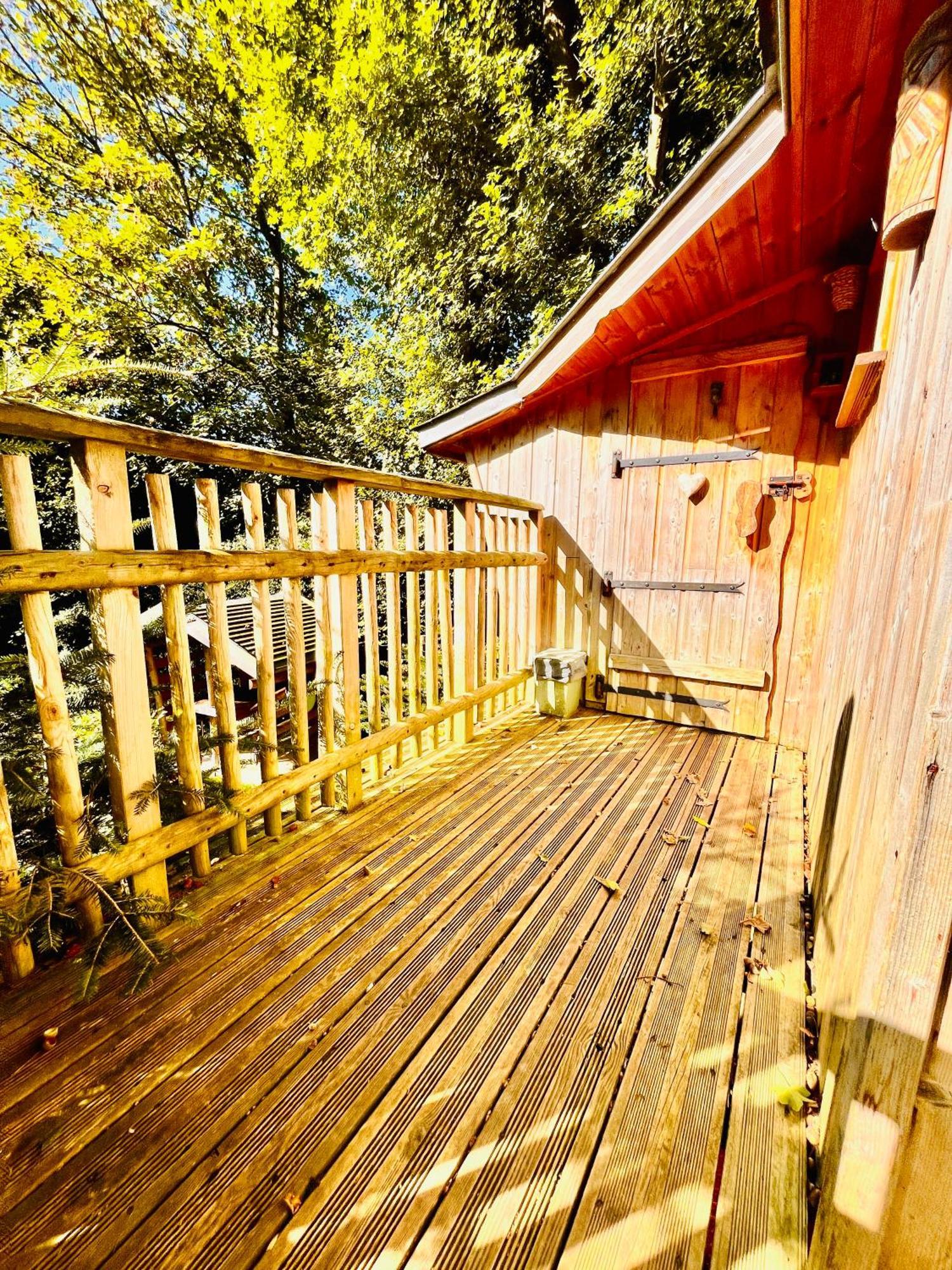 La Cabane Perchee Du Trappeur Ecrainville Exterior photo