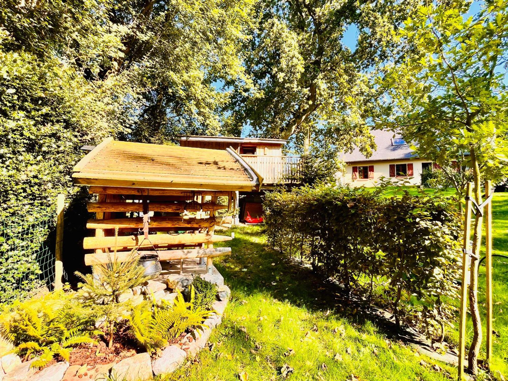 La Cabane Perchee Du Trappeur Ecrainville Exterior photo