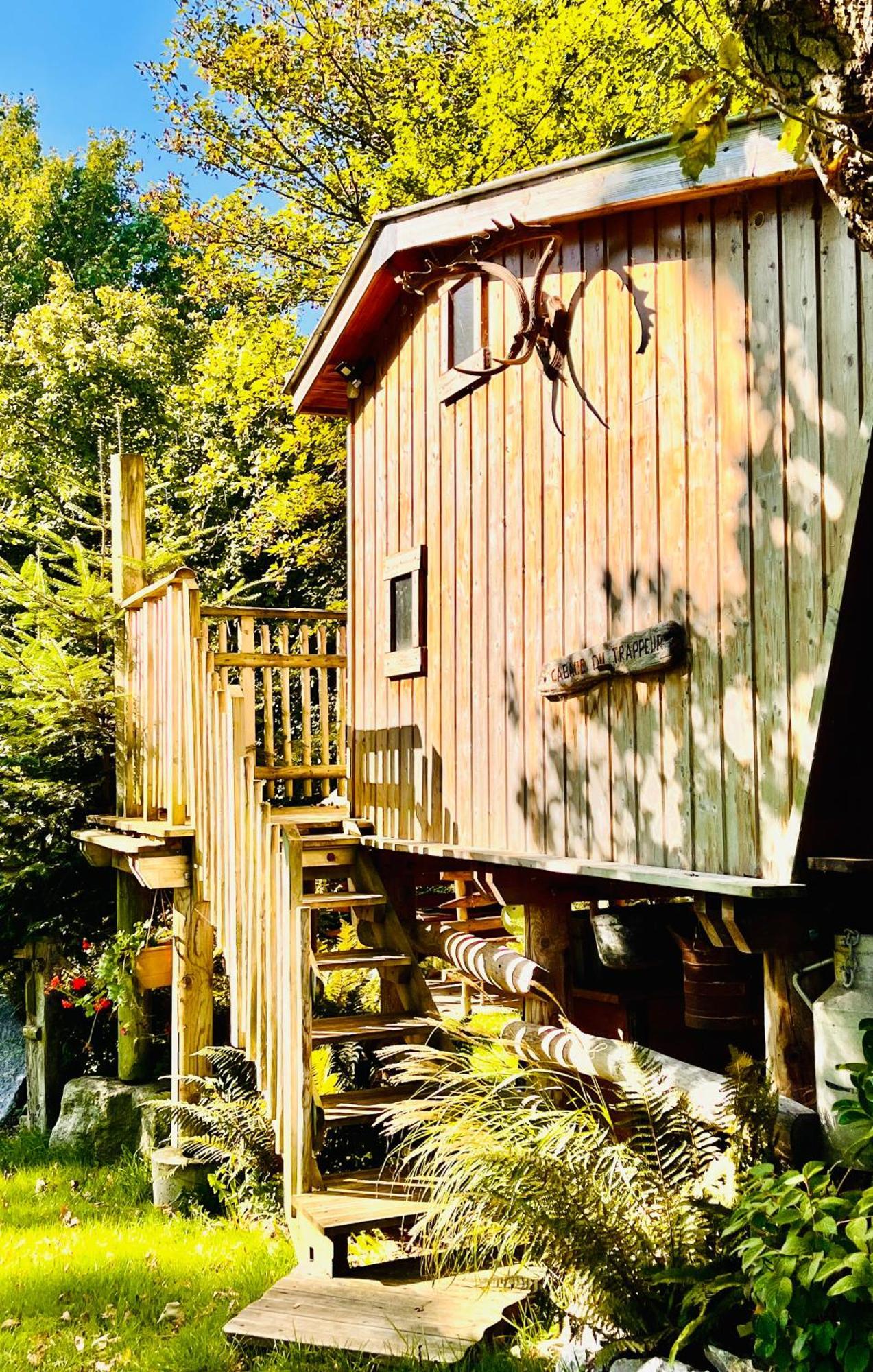 La Cabane Perchee Du Trappeur Ecrainville Exterior photo